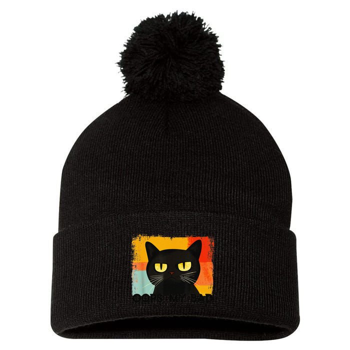 Funny Silly Cat Oops My Bad Not Really Sarcastic Saying Cat Pom Pom 12in Knit Beanie