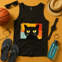 Funny Silly Cat Oops My Bad Not Really Sarcastic Saying Cat Tank Top
