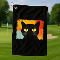 Funny Silly Cat Oops My Bad Not Really Sarcastic Saying Cat Golf Towel