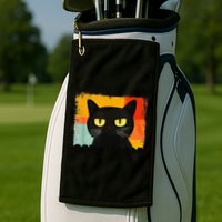 Funny Silly Cat Oops My Bad Not Really Sarcastic Saying Cat Golf Towel