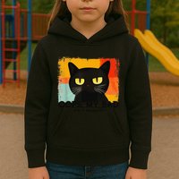 Funny Silly Cat Oops My Bad Not Really Sarcastic Saying Cat Kids Hoodie