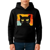 Funny Silly Cat Oops My Bad Not Really Sarcastic Saying Cat Kids Hoodie
