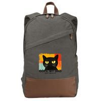 Funny Silly Cat Oops My Bad Not Really Sarcastic Saying Cat Cotton Canvas Backpack