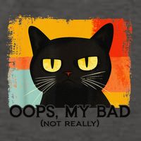 Funny Silly Cat Oops My Bad Not Really Sarcastic Saying Cat Vector Backpack