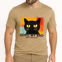 Funny Silly Cat Oops My Bad Not Really Sarcastic Saying Cat Performance Shirt