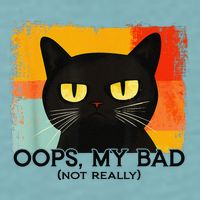 Funny Silly Cat Oops My Bad Not Really Sarcastic Saying Cat Sueded Cloud Jersey T-Shirt