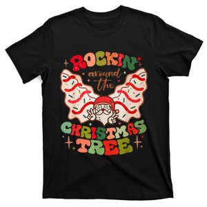 Festive Santa Claus Rockin' Around Christmas Tree T-Shirt