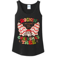 Festive Santa Claus Rockin' Around Christmas Tree Ladies Essential Tank