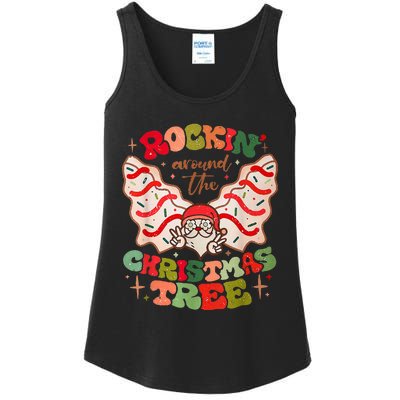 Festive Santa Claus Rockin' Around Christmas Tree Ladies Essential Tank