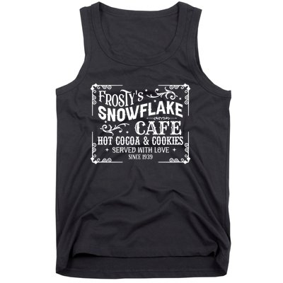 FrostyS Snowflake Cafe Vintage Christmas Sign Tank Top