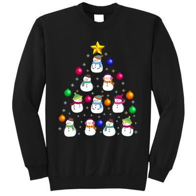 Funny Snowman Christmas Tree Ornament Decor Gift Sweatshirt