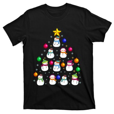 Funny Snowman Christmas Tree Ornament Decor Gift T-Shirt