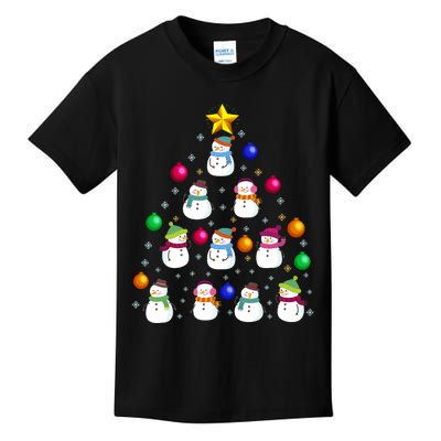 Funny Snowman Christmas Tree Ornament Decor Gift Kids T-Shirt