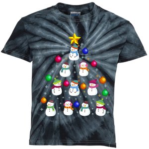 Funny Snowman Christmas Tree Ornament Decor Gift Kids Tie-Dye T-Shirt