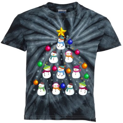 Funny Snowman Christmas Tree Ornament Decor Gift Kids Tie-Dye T-Shirt