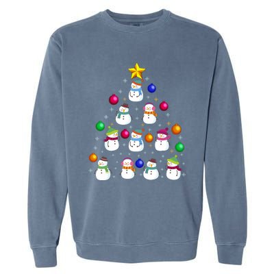 Funny Snowman Christmas Tree Ornament Decor Gift Garment-Dyed Sweatshirt