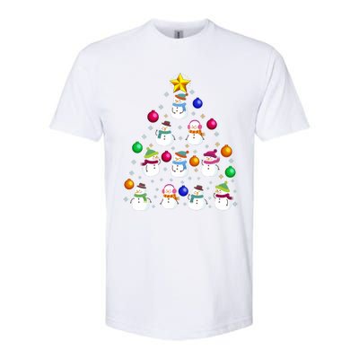 Funny Snowman Christmas Tree Ornament Decor Gift Softstyle CVC T-Shirt