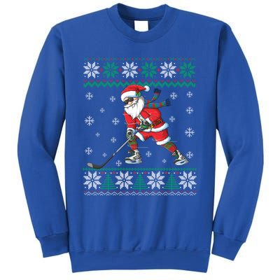 Funny Santa Claus Christmas Ice Hockey Ugly Sweater Boys Great Gift Sweatshirt