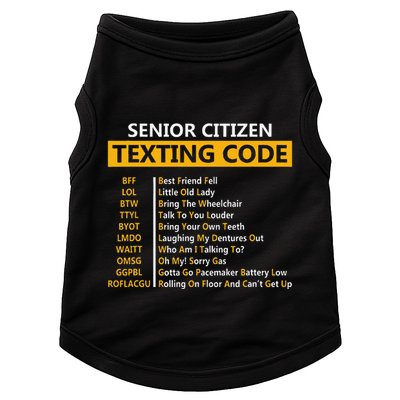 Funny Senior CitizenS Texting Code Fathers Day For Grandpa Doggie Tank
