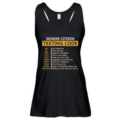 Funny Senior CitizenS Texting Code Fathers Day For Grandpa Ladies Essential Flowy Tank