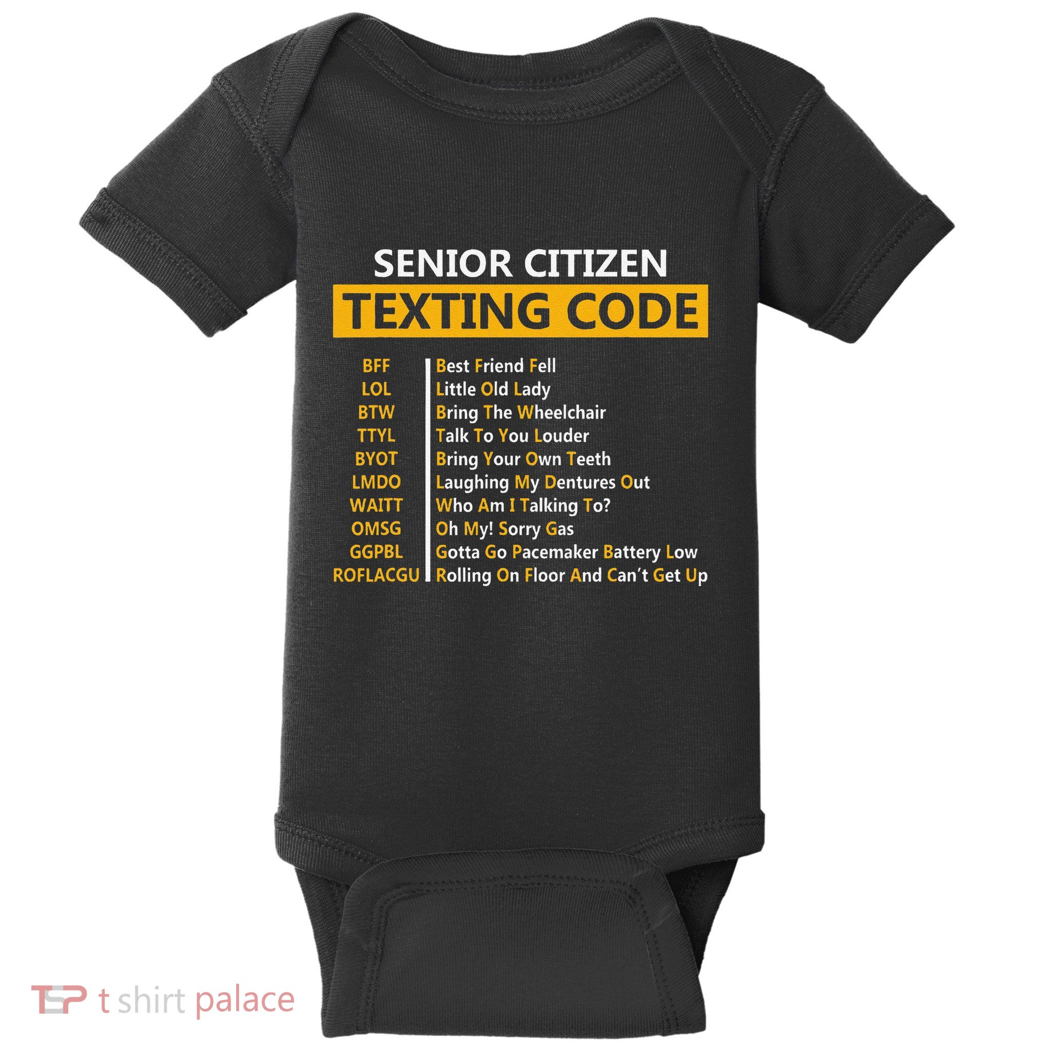 Funny Senior CitizenS Texting Code Fathers Day For Grandpa Baby Bodysuit