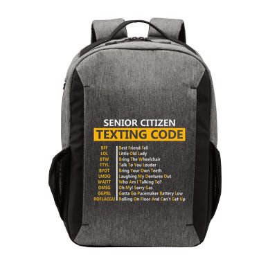 Funny Senior CitizenS Texting Code Fathers Day For Grandpa Vector Backpack