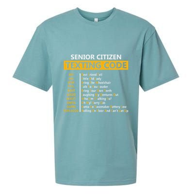 Funny Senior CitizenS Texting Code Fathers Day For Grandpa Sueded Cloud Jersey T-Shirt