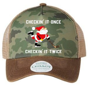 Funny Santa Clause Christmas Ice Hockey For Boys Great Gift Legacy Tie Dye Trucker Hat