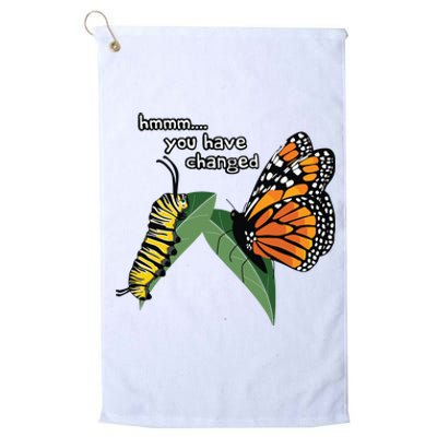 Funny Silly Caterpillar Monarch Butterfly Humor Platinum Collection Golf Towel