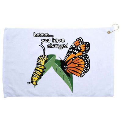 Funny Silly Caterpillar Monarch Butterfly Humor Grommeted Golf Towel