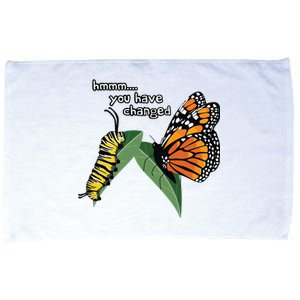 Funny Silly Caterpillar Monarch Butterfly Humor Microfiber Hand Towel