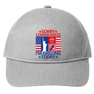 Funny Sorry Communists IM Grilling Today 7-Panel Snapback Hat