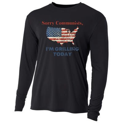 Funny Sorry Communists IM Grilling Today Cooling Performance Long Sleeve Crew