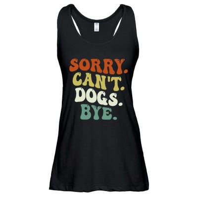 Funny Sorry Cant Dog Bye Groovy Style Ladies Essential Flowy Tank