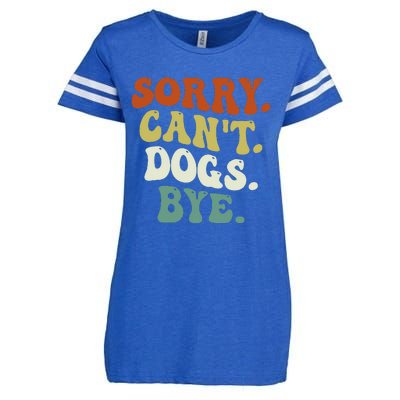 Funny Sorry Cant Dog Bye Groovy Style Enza Ladies Jersey Football T-Shirt