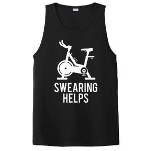 Funny Spin Class Swearing Helps Spinning Gift Gym Fitness PosiCharge Competitor Tank