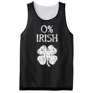 funny shamrock clover 0 Irish St. Patrick's Mesh Reversible Basketball Jersey Tank