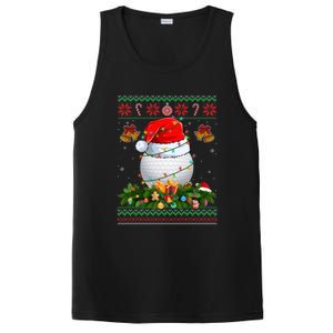 Funny Santa Claus Golf Ball Wreath Christmas Lights Xmas Pjs Gift PosiCharge Competitor Tank