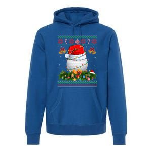 Funny Santa Claus Golf Ball Wreath Christmas Lights Xmas Pjs Gift Premium Hoodie