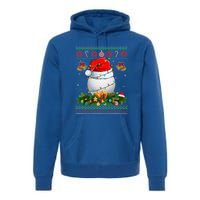 Funny Santa Claus Golf Ball Wreath Christmas Lights Xmas Pjs Gift Premium Hoodie