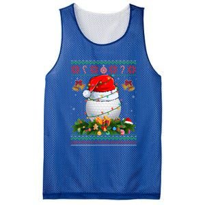 Funny Santa Claus Golf Ball Wreath Christmas Lights Xmas Pjs Gift Mesh Reversible Basketball Jersey Tank