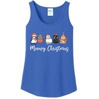 Funny Santa Cat Christmas Lights Cat Lover Xmas Cat Mom Cute Gift Ladies Essential Tank