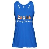 Funny Santa Cat Christmas Lights Cat Lover Xmas Cat Mom Cute Gift Ladies Essential Flowy Tank