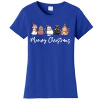 Funny Santa Cat Christmas Lights Cat Lover Xmas Cat Mom Cute Gift Women's T-Shirt