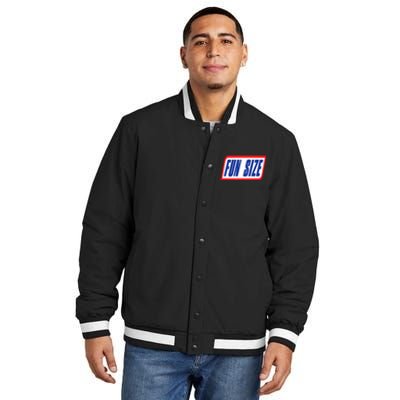 Fun Size Candy Bar Style Label Insulated Varsity Jacket