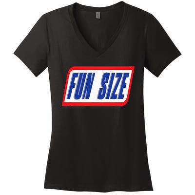 Fun Size Candy Bar Style Label Women's V-Neck T-Shirt