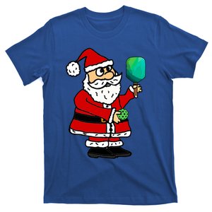 Funny Santa Claus Playing Pickleball Christmas Gift T-Shirt