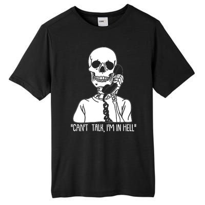 Funny Skeleton Cant Talk Im In Hell Tall Fusion ChromaSoft Performance T-Shirt