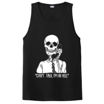 Funny Skeleton Cant Talk Im In Hell PosiCharge Competitor Tank