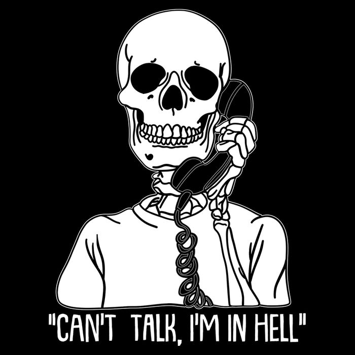 Funny Skeleton Cant Talk Im In Hell Wool Snapback Cap